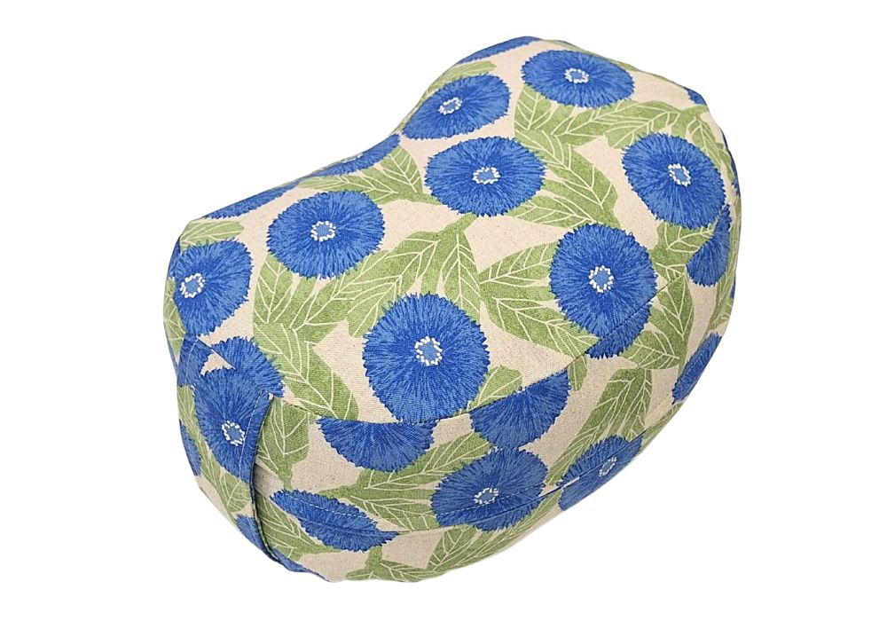 姿勢も良くなる正座クッション デイジー・ブルー　(取っ手付) | 商品紹介 | マインドフルネスdays 有限会社エール